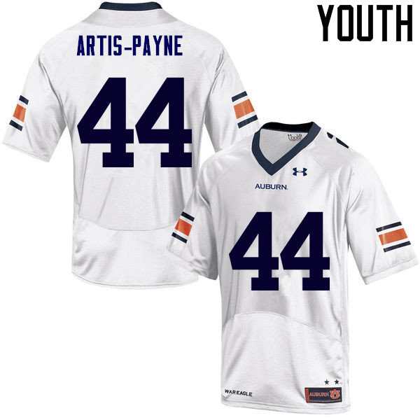 Auburn Tigers Youth Cameron Artis-Payne #44 White Under Armour Stitched College NCAA Authentic Football Jersey OTF8674PM